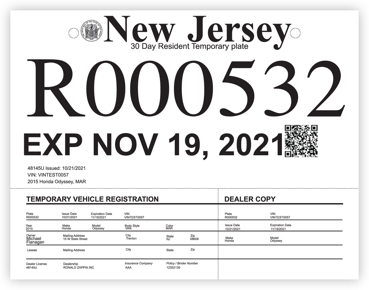 Blank Printable New Jersey State Car Dealership Tear Resistant Temporary Tags 8 Mil Package Of 100 Blank Printable New Jersey State Car Dealership Tear Resistant Temporary Tags 8 Mil Package Of 100