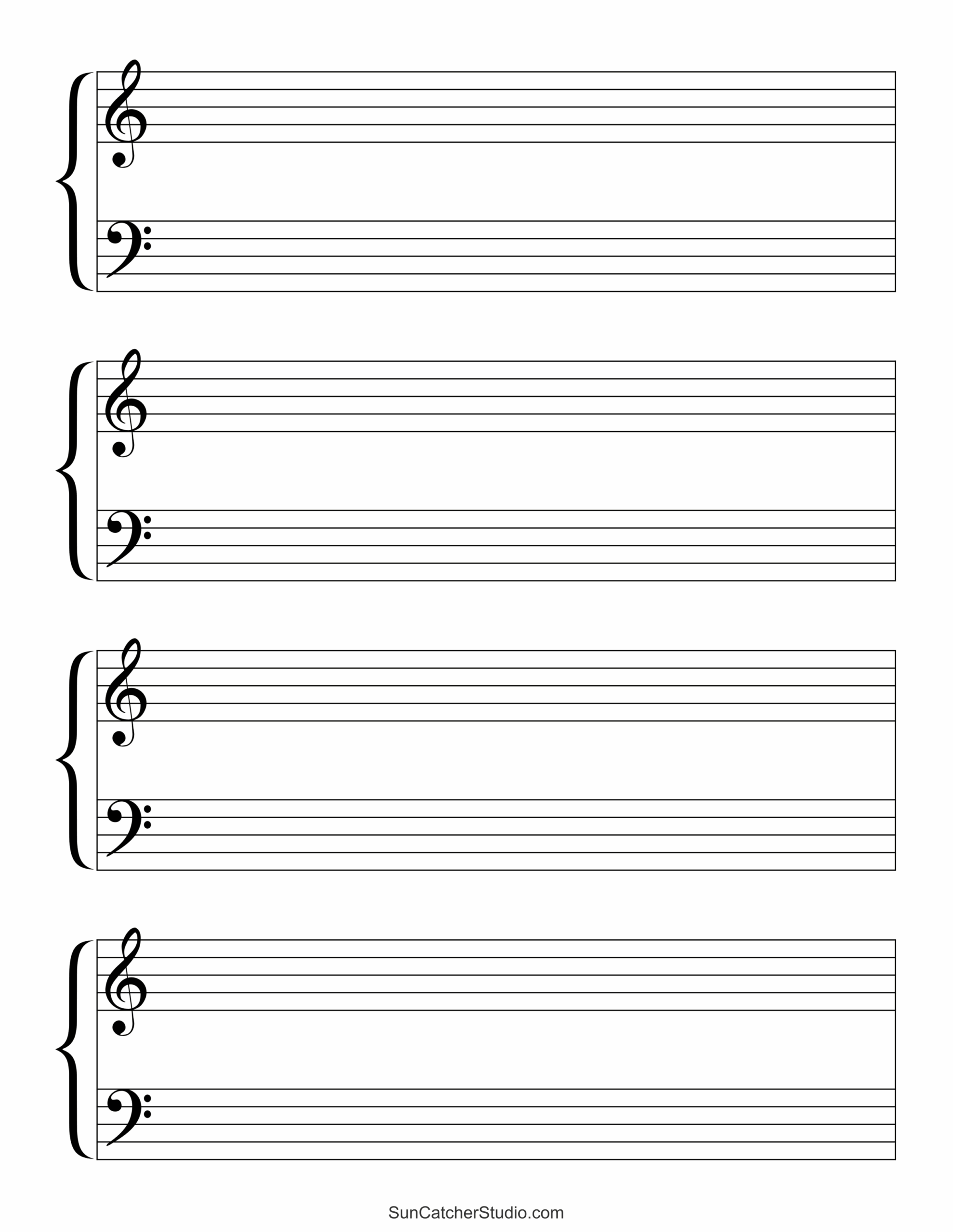 Blank Sheet Music Free Printable Staff Paper Free Printables Monograms Design Tools Patterns DIY Projects