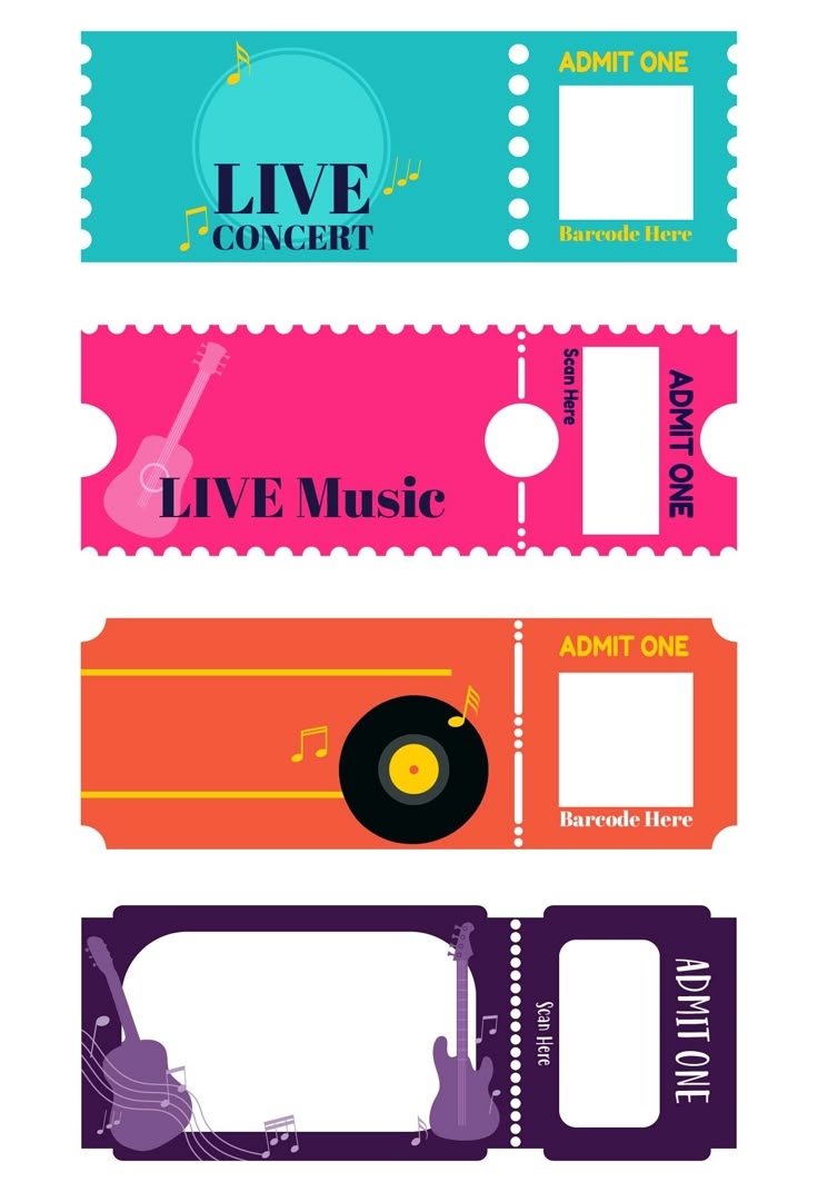 Blank Tickets 10 Free PDF Printables Printablee In 2025 Ticket Template Free Concert Ticket