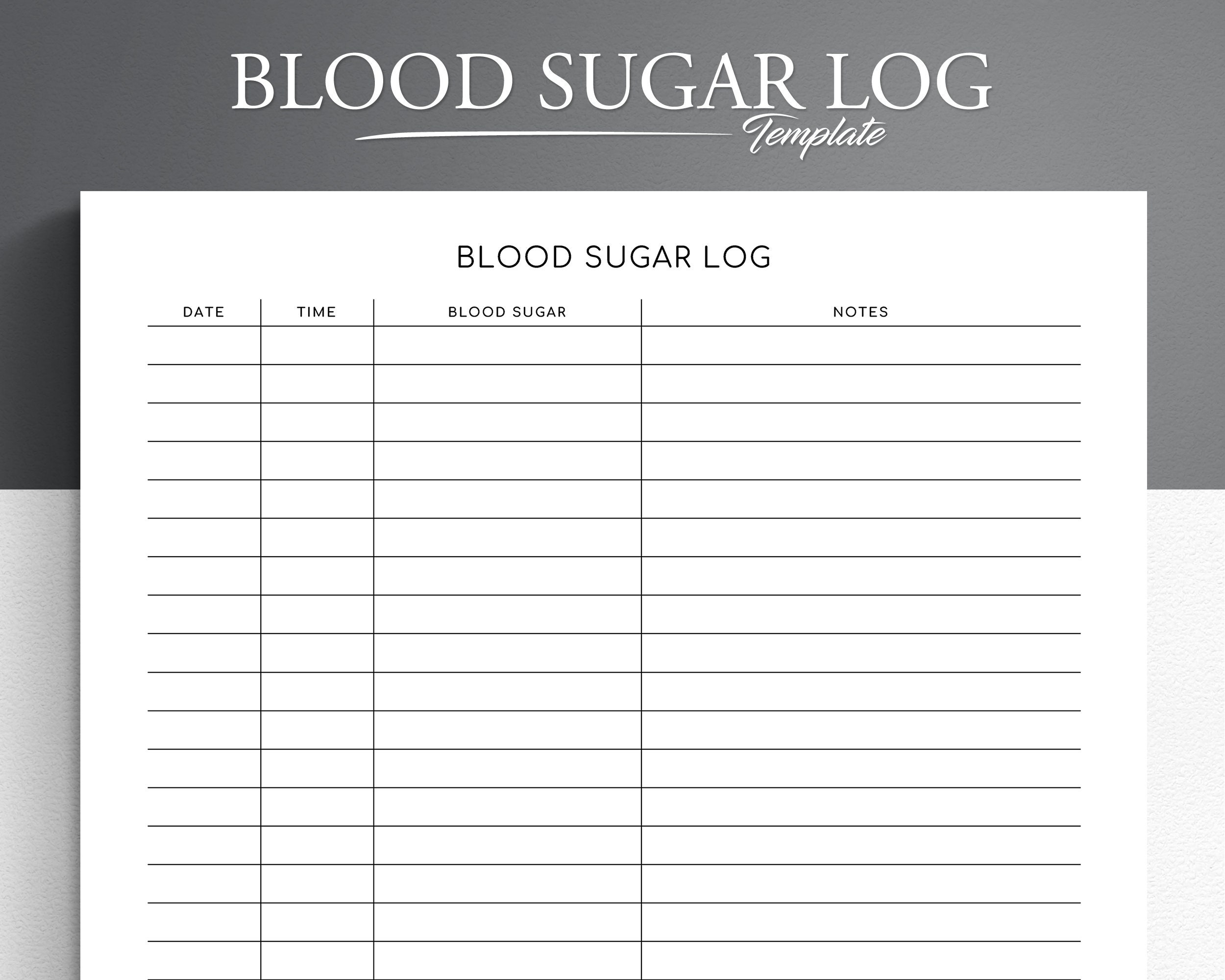 Blood Sugar Log Printable Blood Sugar Tracker Editable Printable Blood Glucose Tracker Diabetic Log Blood Sugar Log Diabetes Tracker Etsy