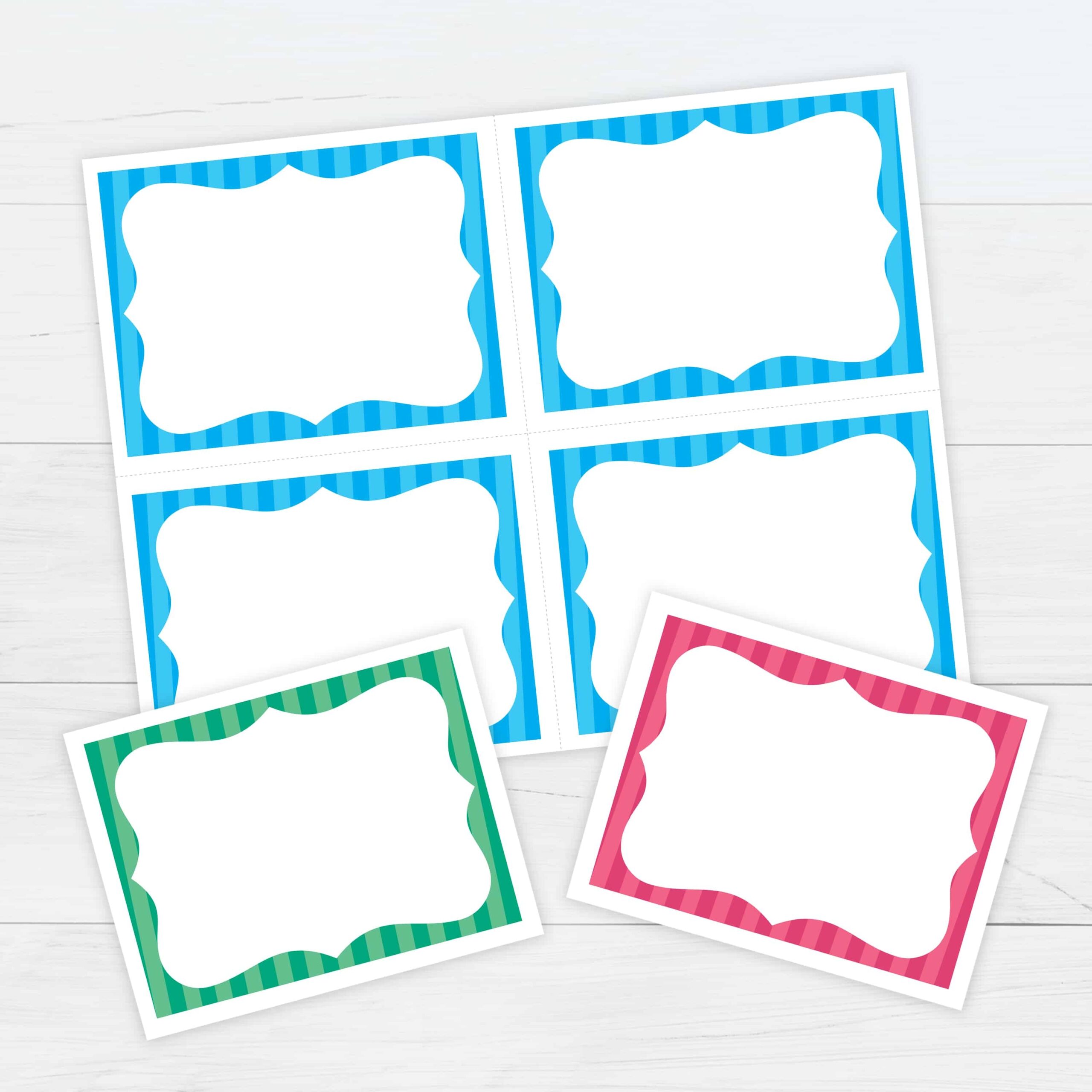 printable flashcard template