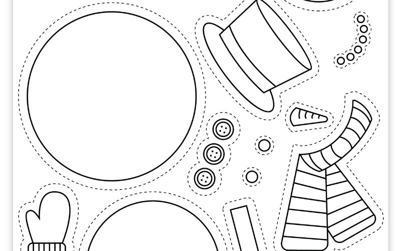 Build Your Own Snowman Free Printable Pjs And Paint