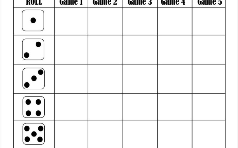 Bunco Score Card Bunco Scoresheet Bunco Score Pads Printable File PDF Download 8 5x11 Etsy