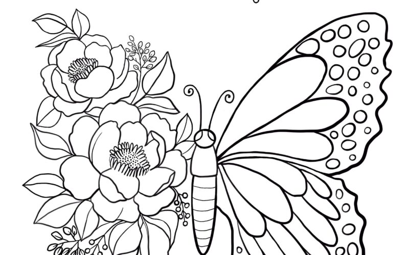 Butterfly Printable Coloring Sheet Coloring Pages Kids Coloring Pages Kids Summer Activity Butterfly Pictures Etsy Finland