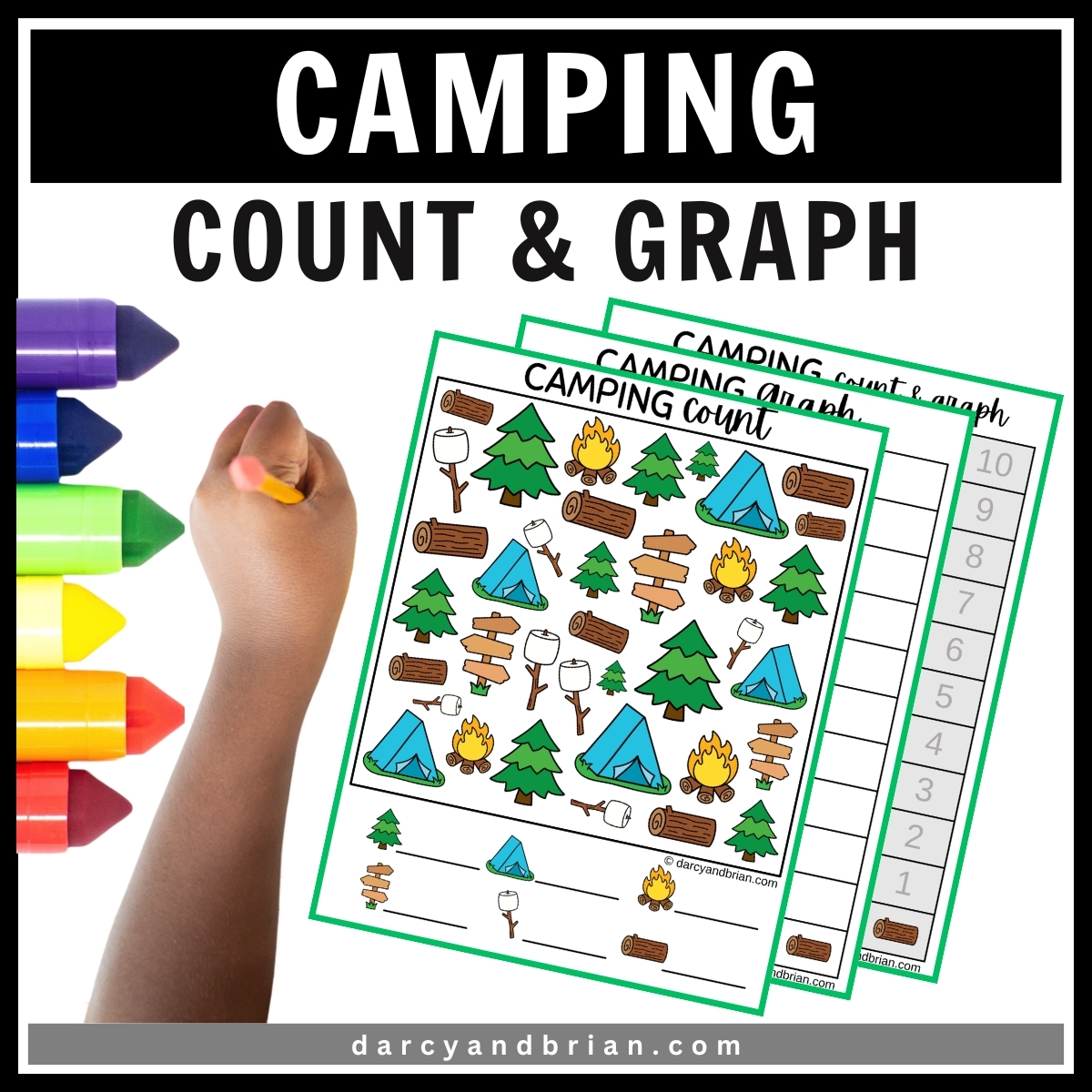 Camping Count And Graph Worksheets Fun Math Activity For Kids