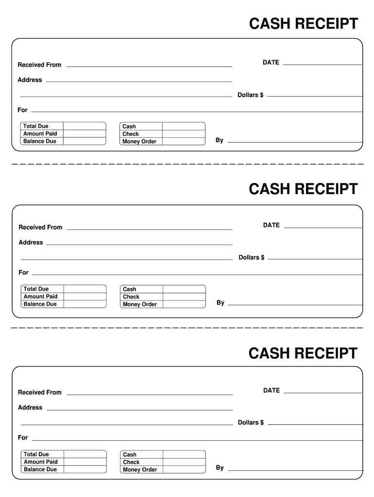 Cash Receipt Form Fill Online Printable Fillable Blank PdfFiller Cash Receipt Form Fill Online Printable Fillable Blank PdfFiller