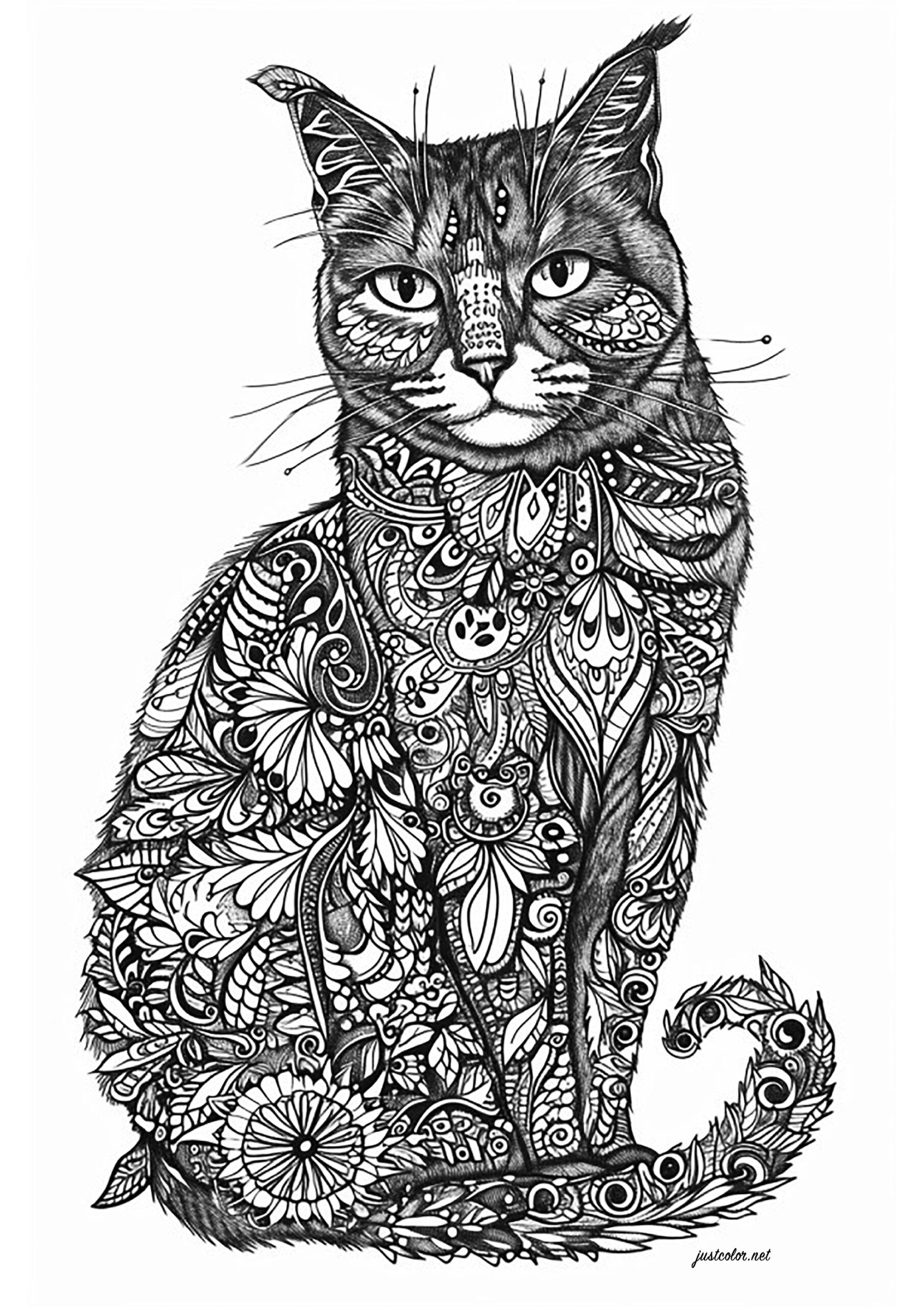 printable cat coloring sheets