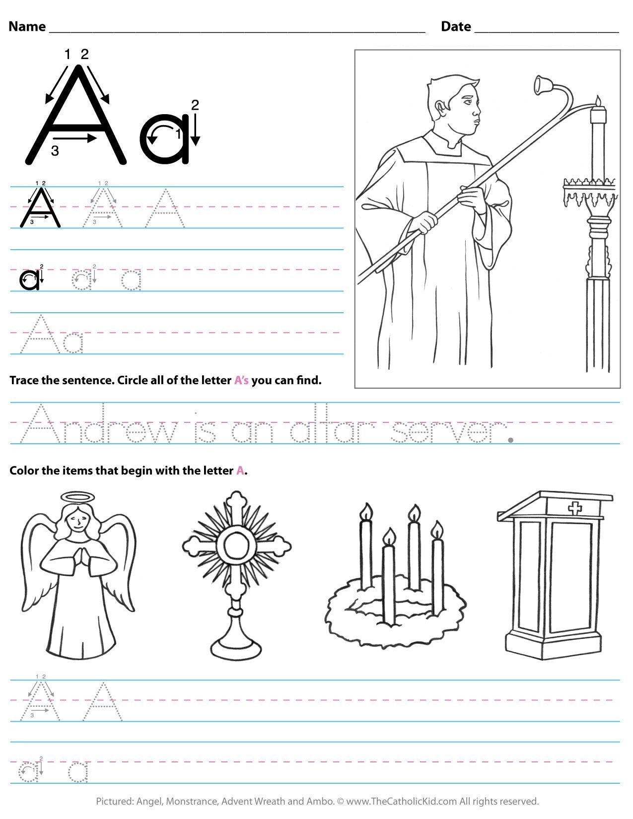 free printable catholic worksheets