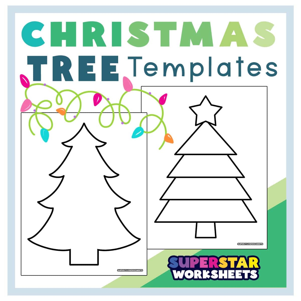 xmas tree templates printable