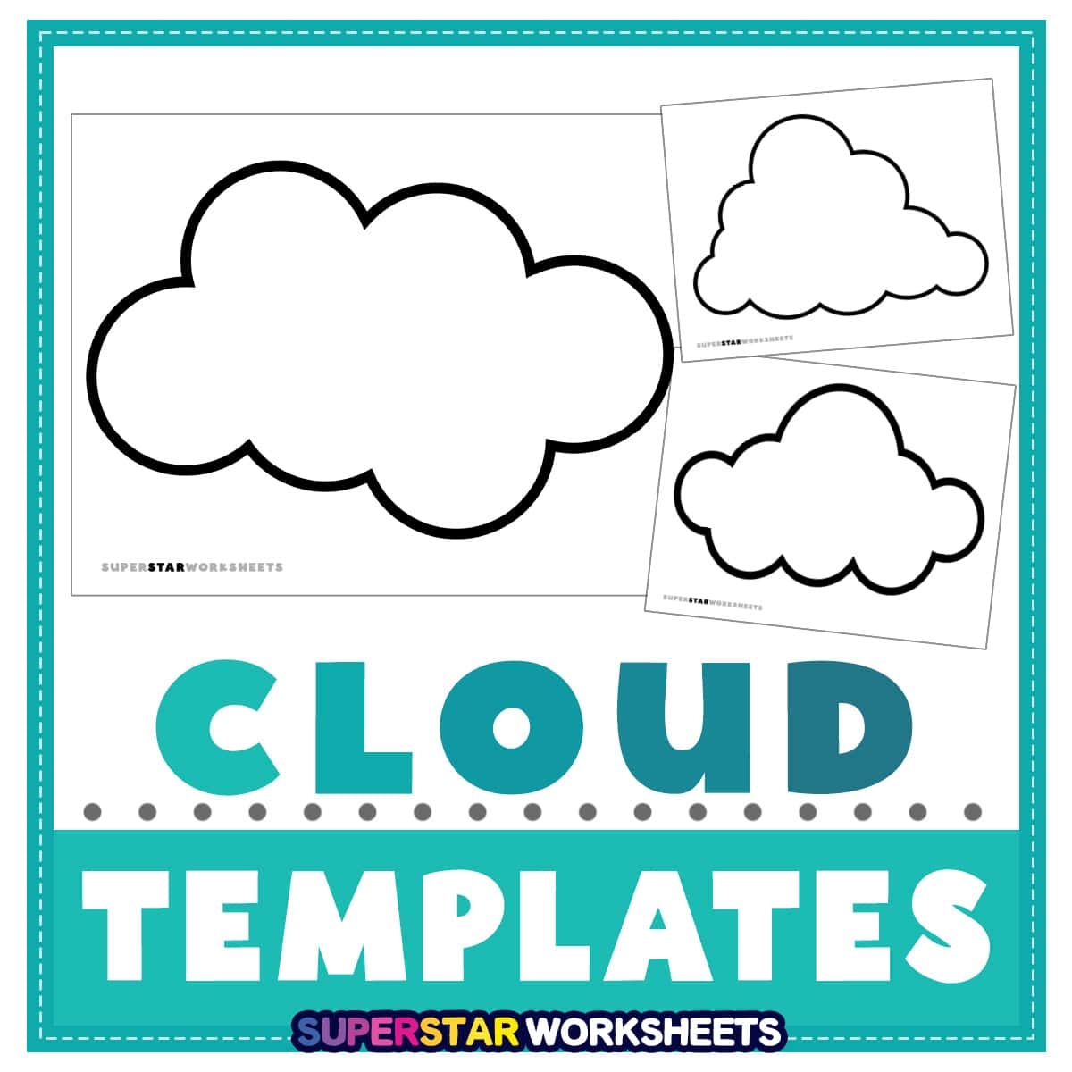 Cloud Template Free Printables Superstar Worksheets Cloud Template Free Printables Superstar Worksheets