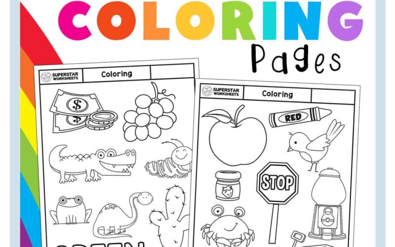 Coloring Worksheets For Preschool Free Printables Superstar Worksheets