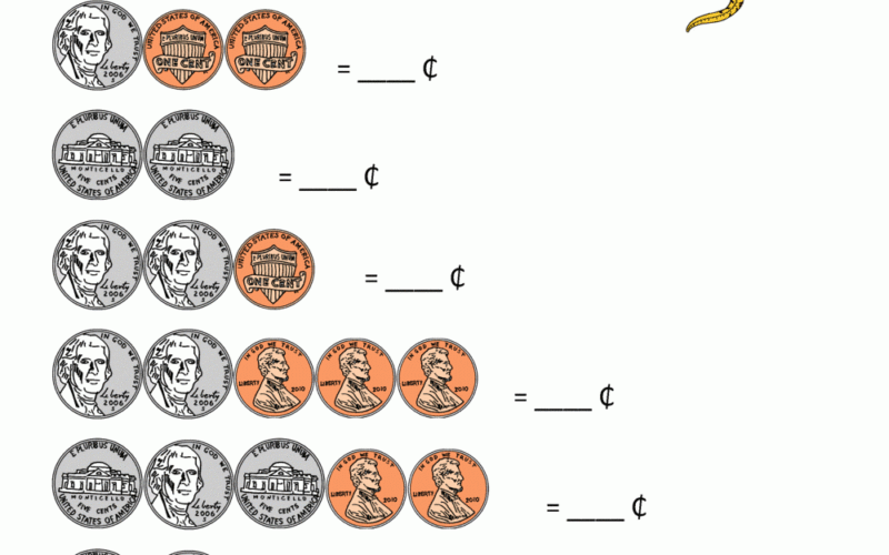 Counting Money Worksheets 1st Grade