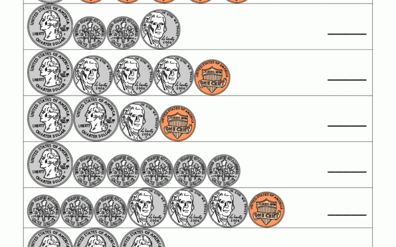 Counting Money Worksheets Up To 1