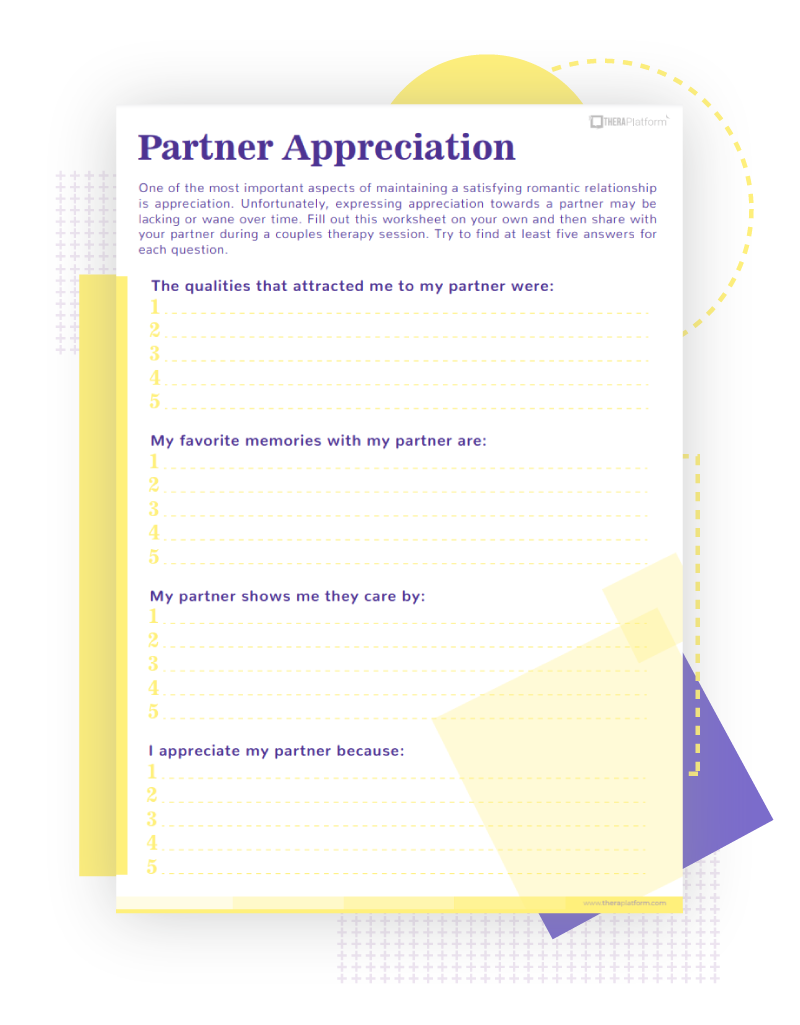Couples Therapy Worksheets Couples Therapy Worksheets