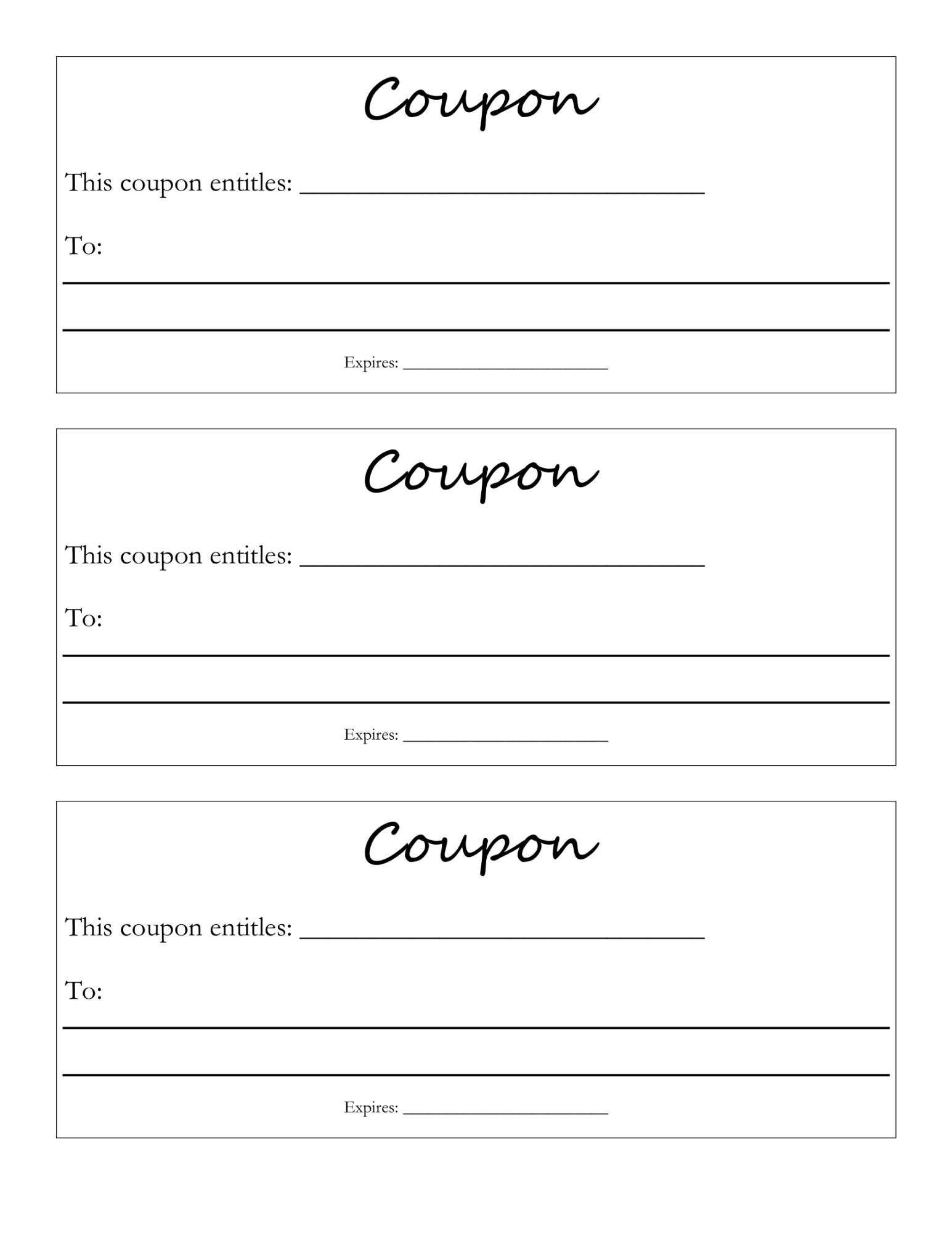 free printable coupon template