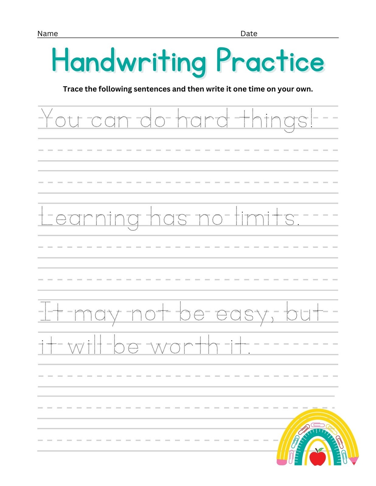 Customize 131 Handwriting Practice Worksheets Templates Online Canva