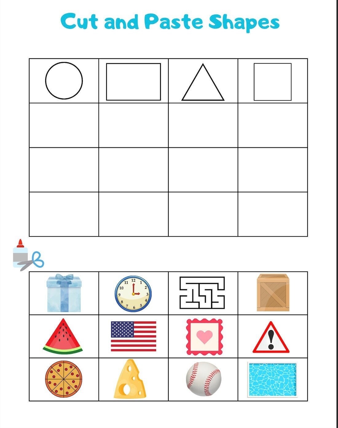 free printable cut and paste worksheets