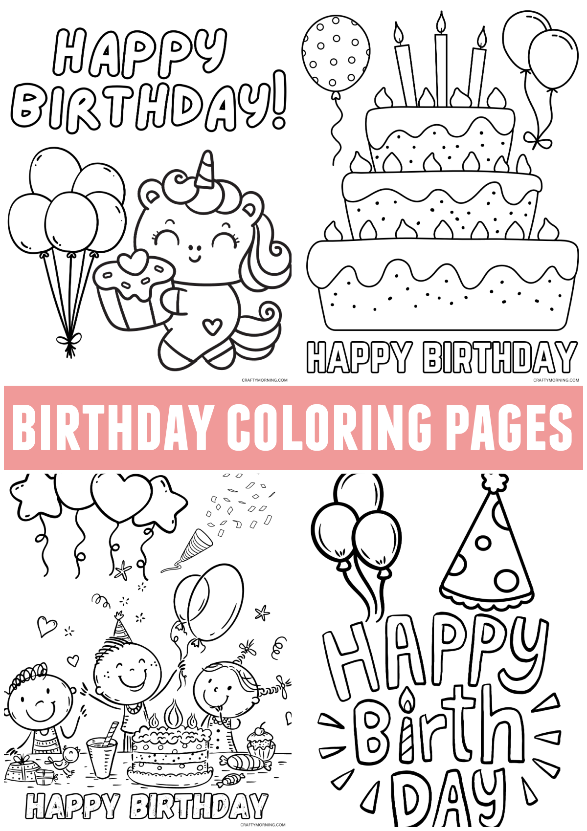happy birthday coloring sheets free printable happy birthday coloring sheets free printable