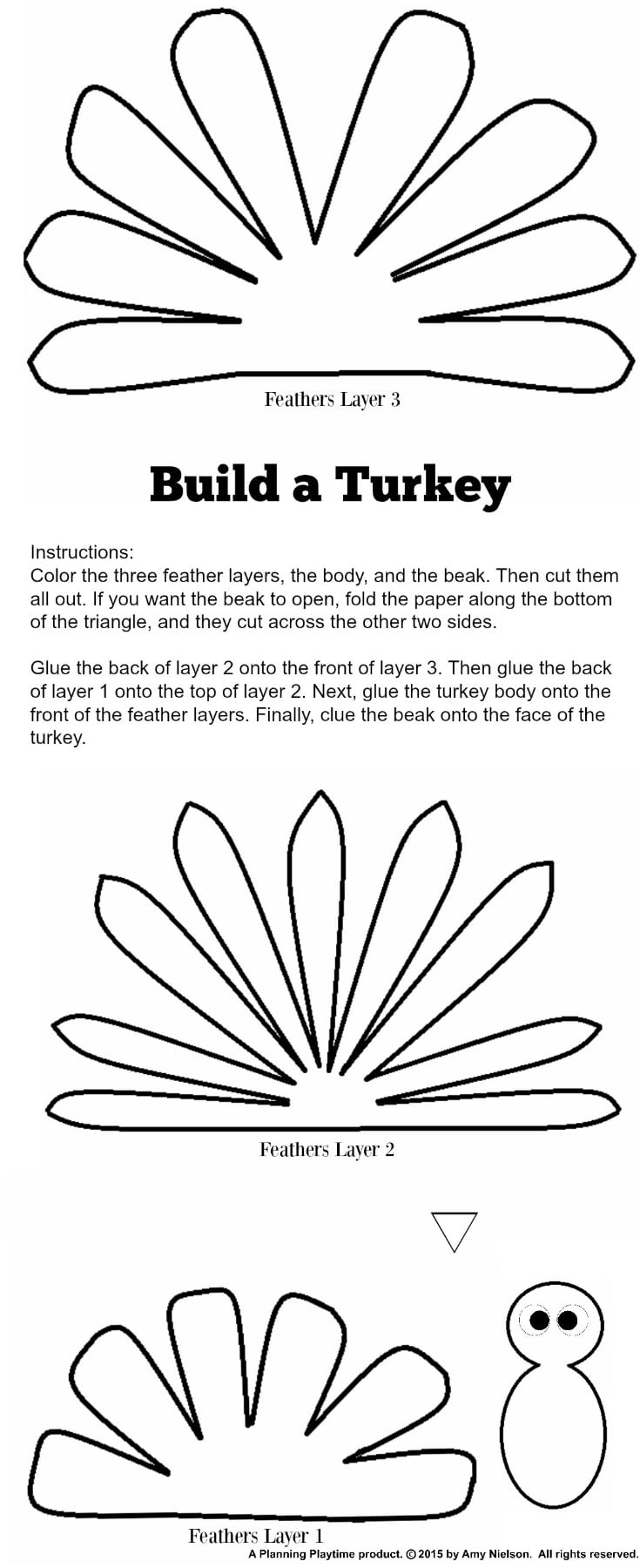 free turkey printable template