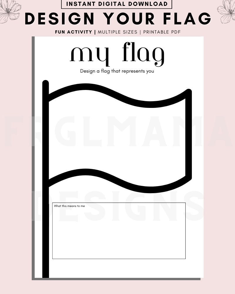 flag template printable