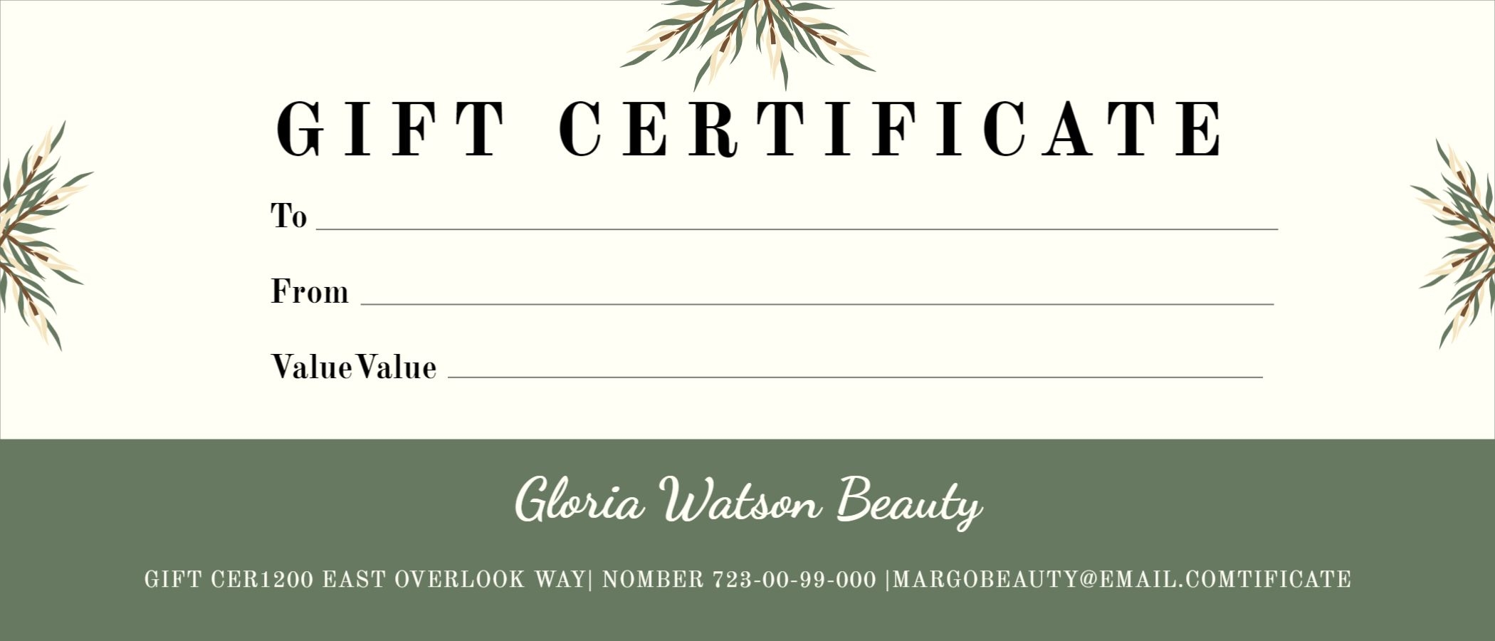 gift certificate templates free printable