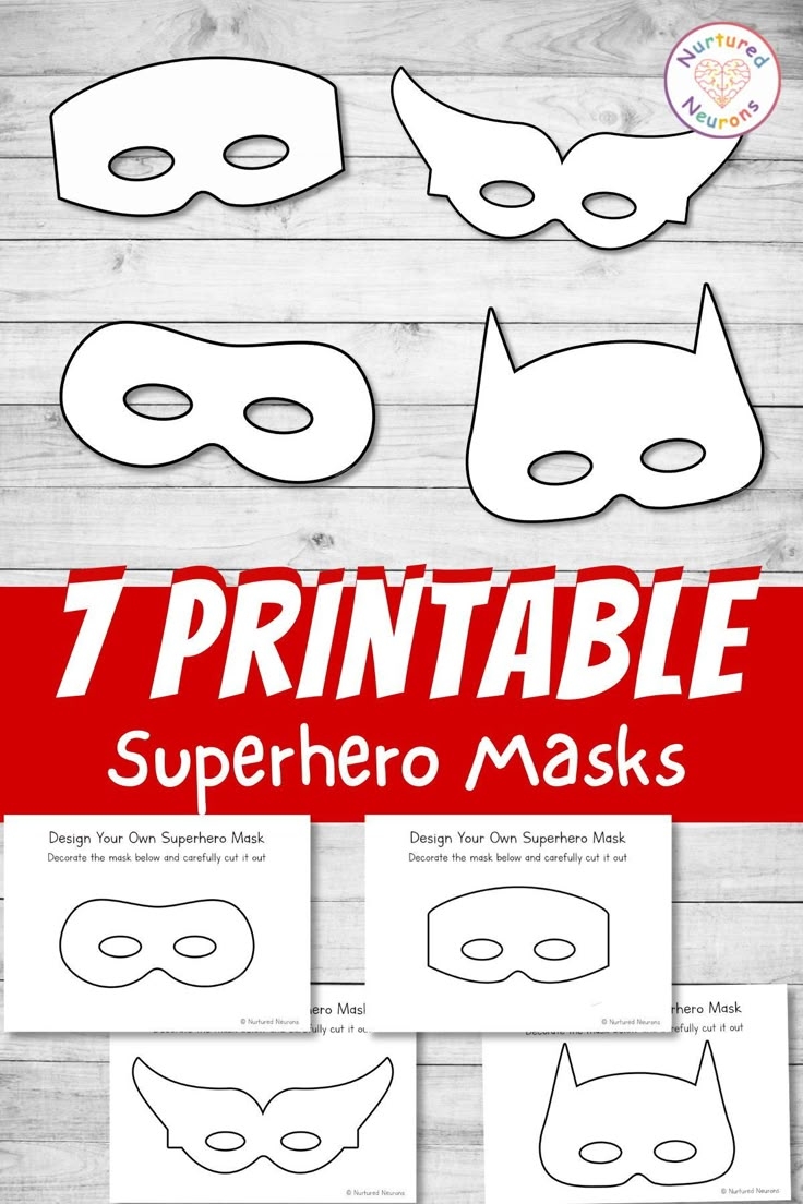 Design Your Own Superhero Masks Printable Template For Kids Nurtured Neurons