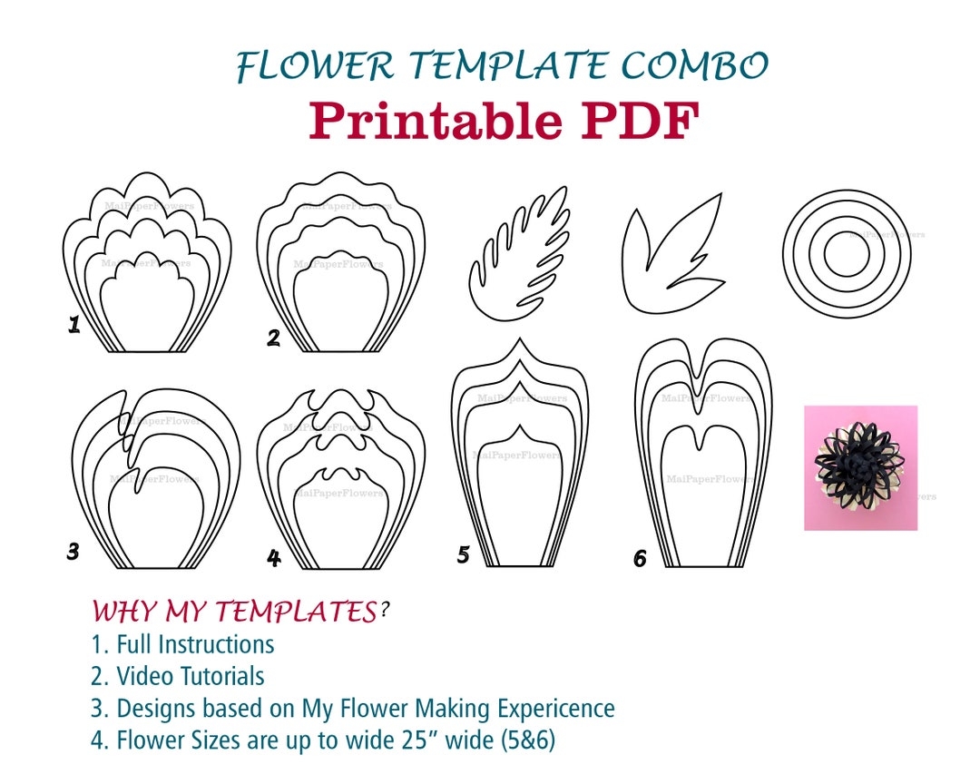 template of a flower printable template of a flower printable