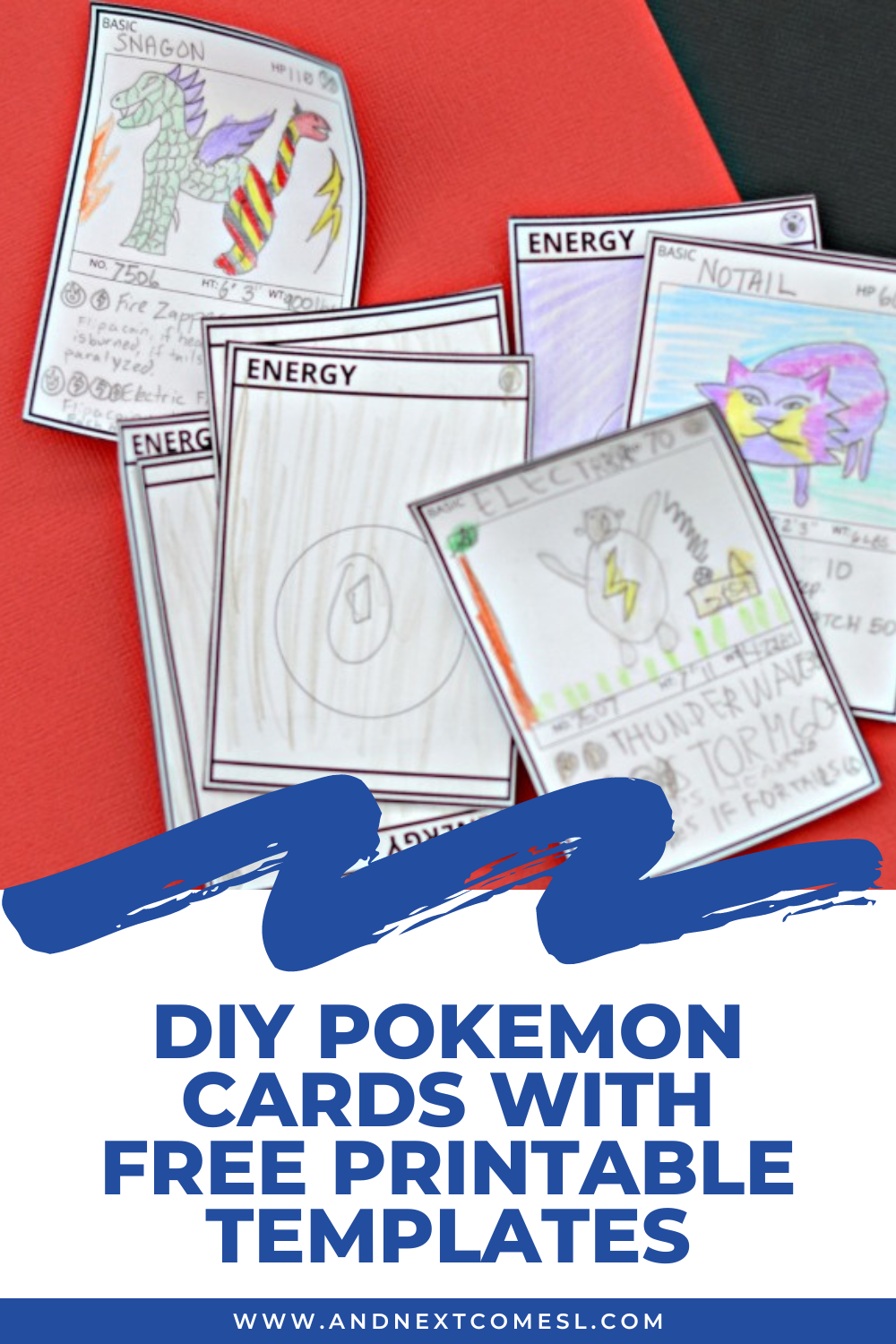 DIY Pokemon Card Templates Free Printable And Next Comes L Hyperlexia Resources