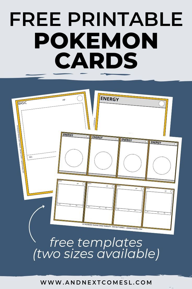 DIY Pokemon Card Templates Free Printable 