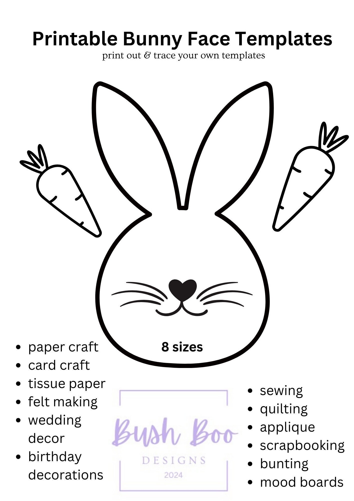 printable bunny templates printable bunny templates