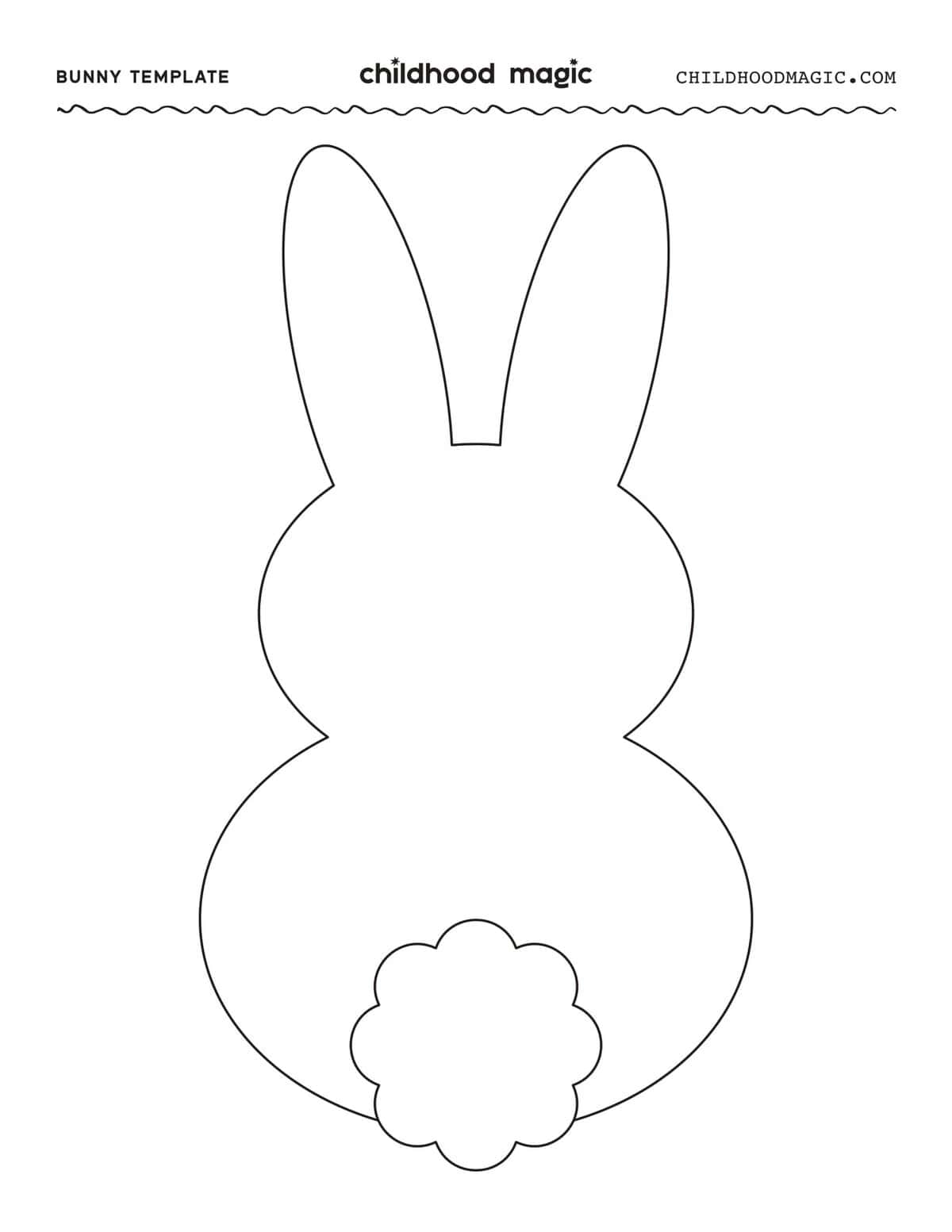 Easter Rabbit Template Free Printable Childhood Magic