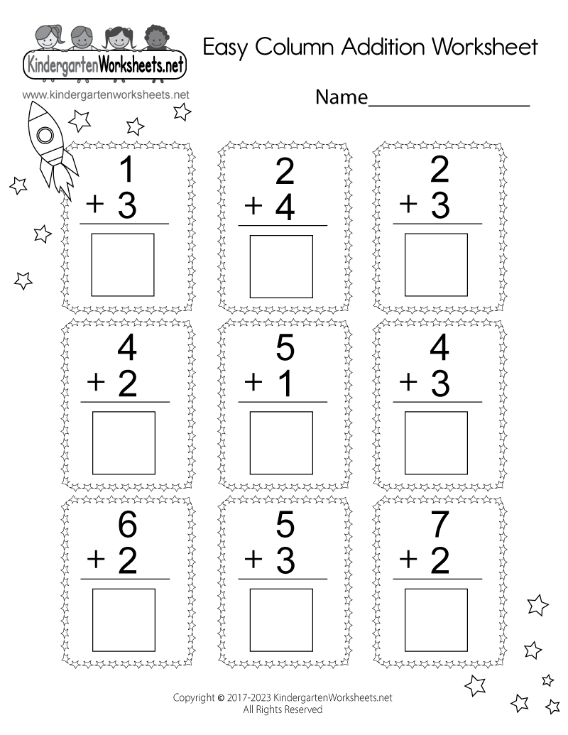 basic addition worksheets free printable