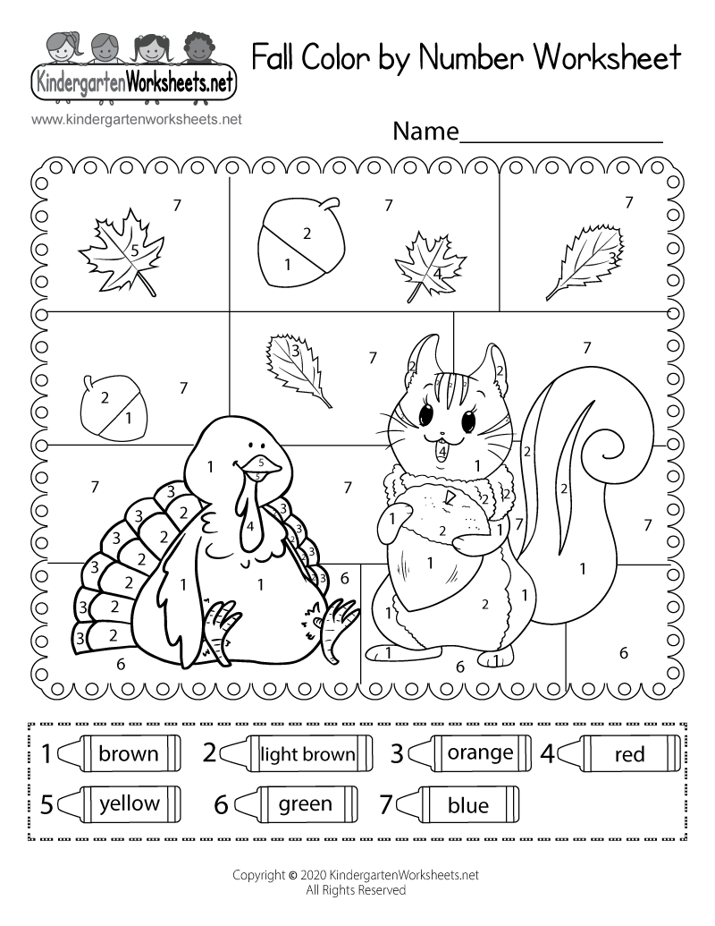 Fall Color By Number Worksheet Free Printable Digital PDF Fall Color By Number Worksheet Free Printable Digital PDF