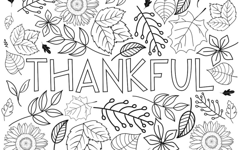 Fall Coloring Page thankful Autumn Time Instant Download And Print To Color easy To Color Fall Page fall Leaves Coloring Printable Page Etsy