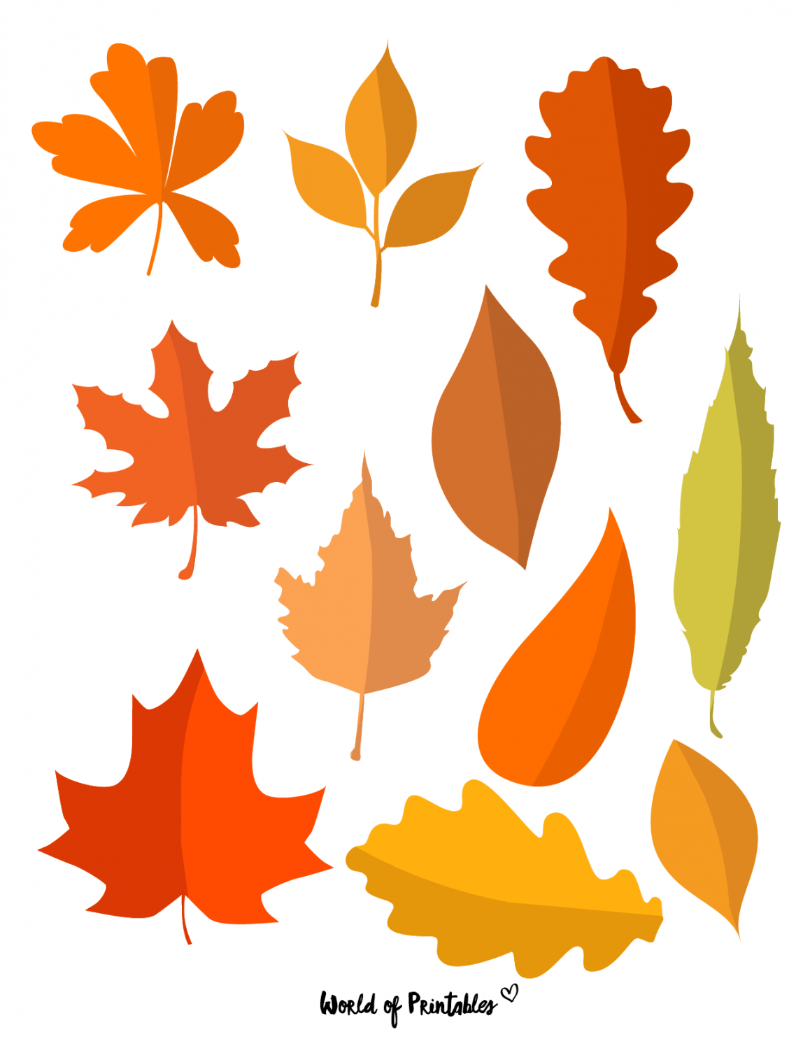 printable autumn leaf templates