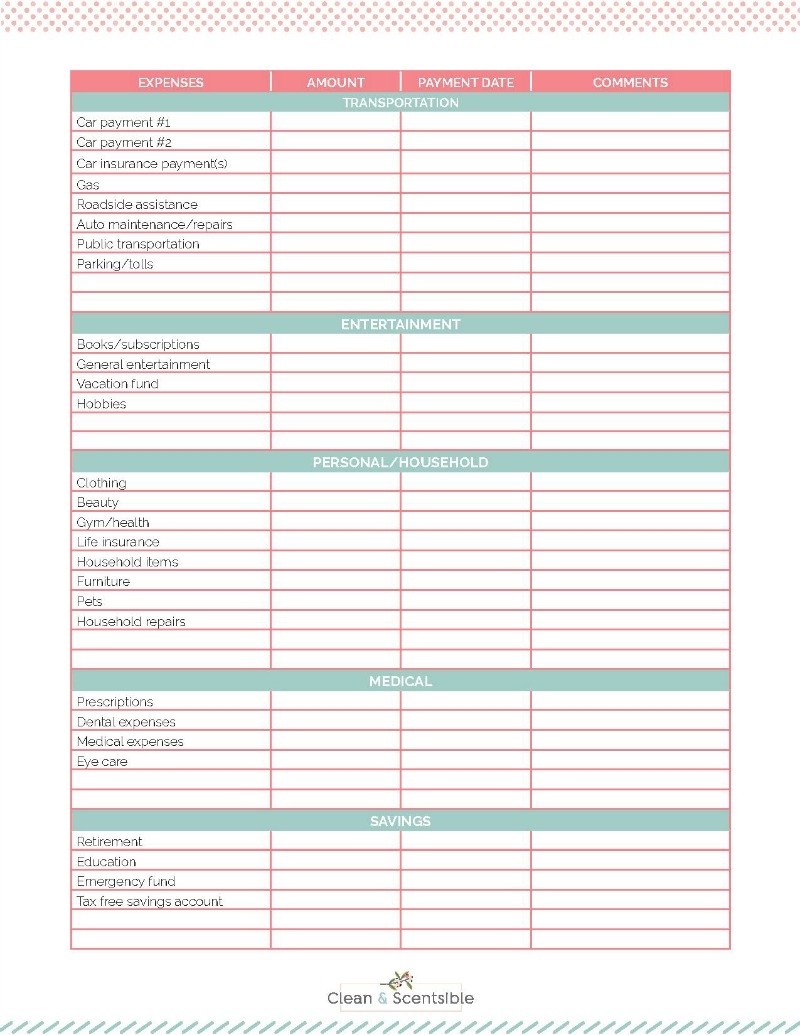 printable budgeting worksheets printable budgeting worksheets