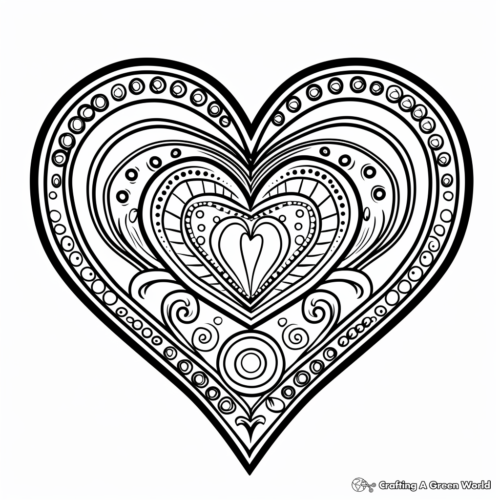 Fancy Heart Coloring Pages Free Printable Fancy Heart Coloring Pages Free Printable