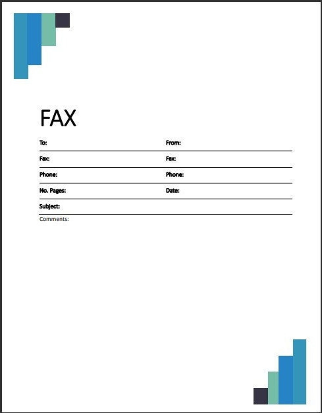 printable fax cover sheet template