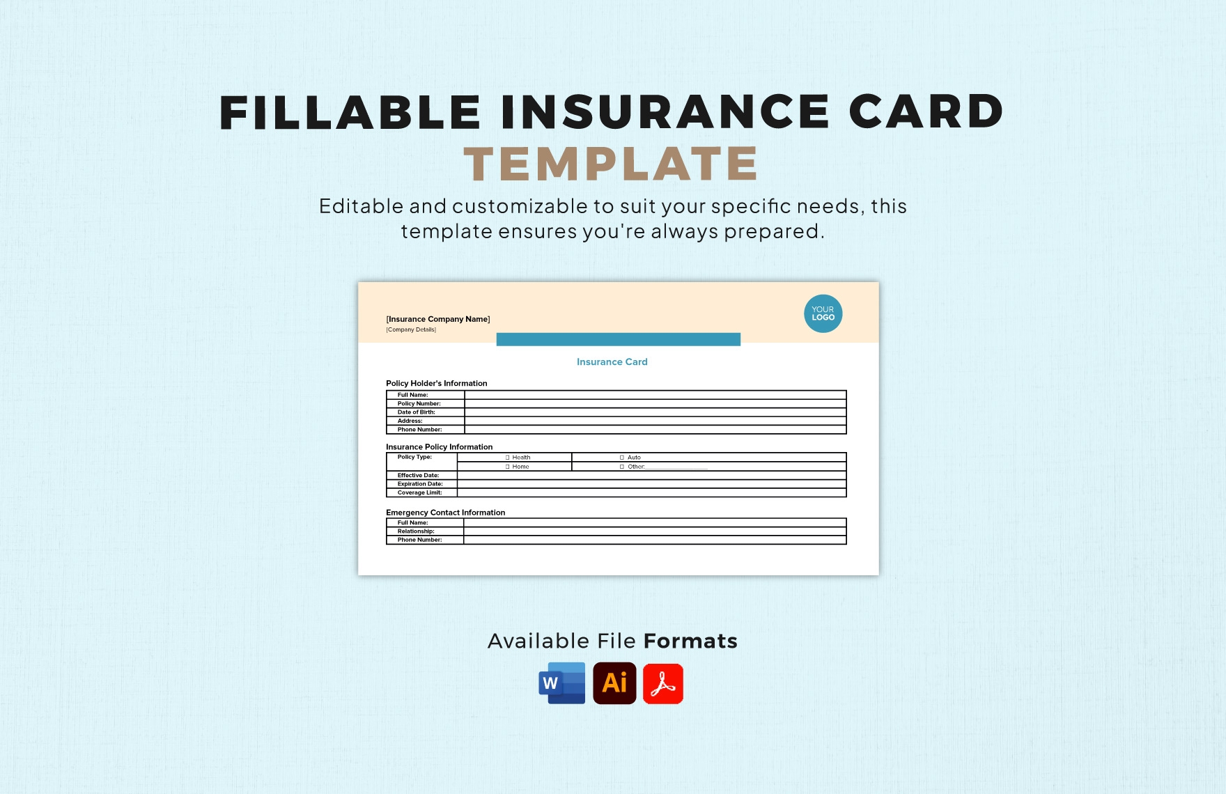 printable auto insurance card template free download printable auto insurance card template free download