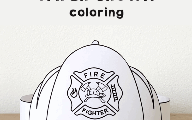Firefighter Helmet Paper Crown Printable Coloring Made By Teachers