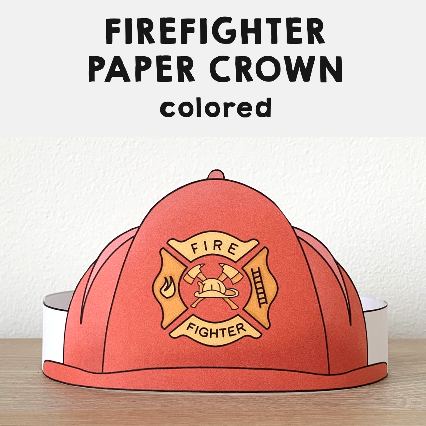 free printable firefighter hat template printable