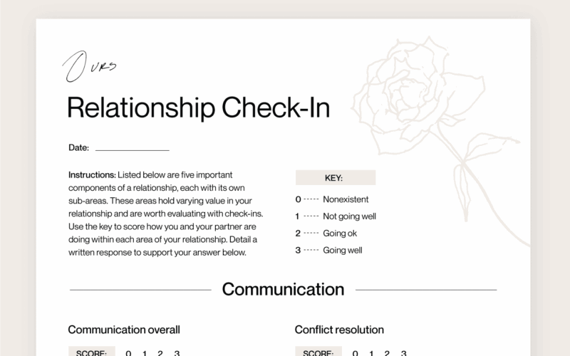 Five Couples Therapy Worksheets Ours