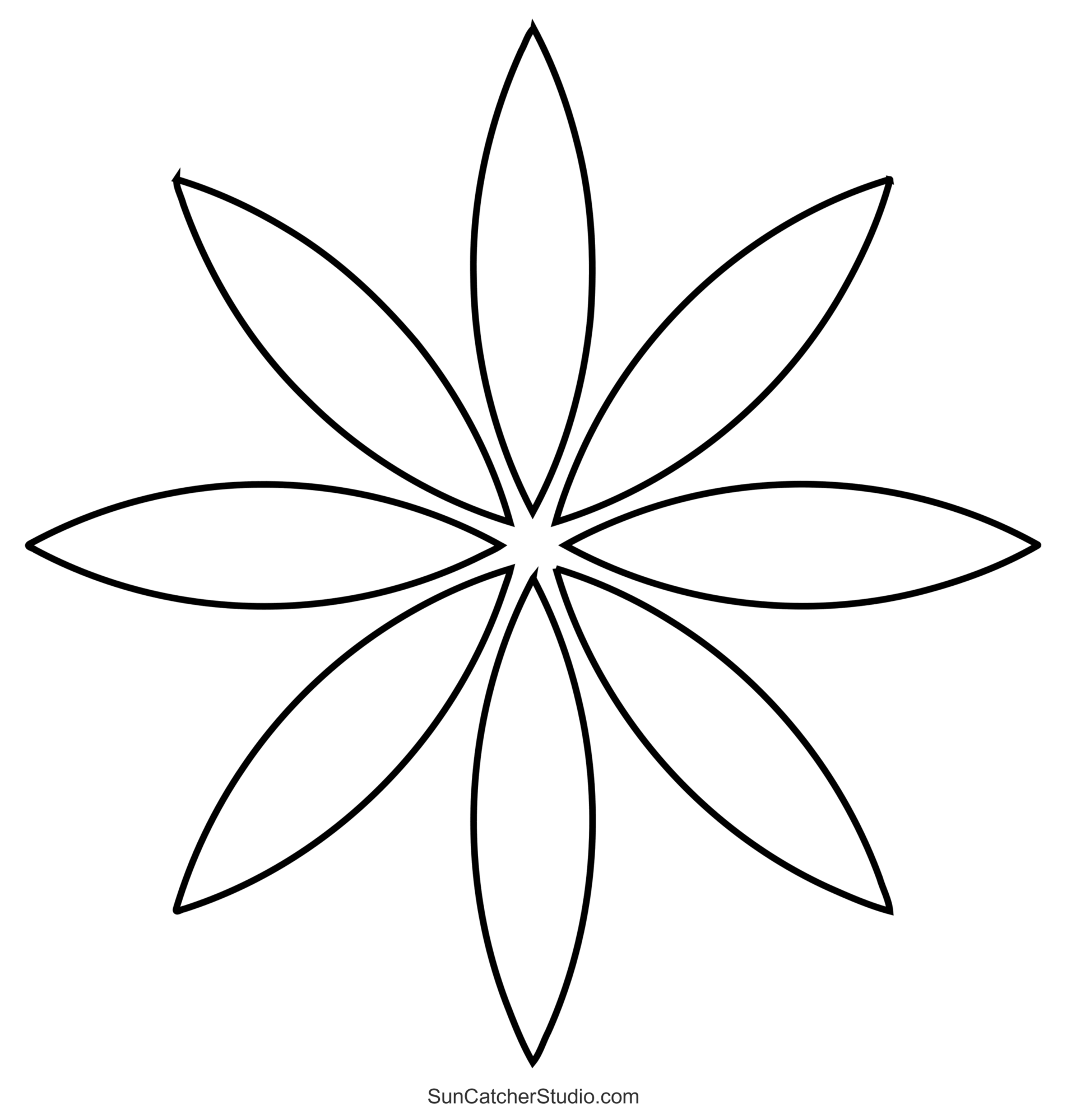 printable flower template pattern pdf