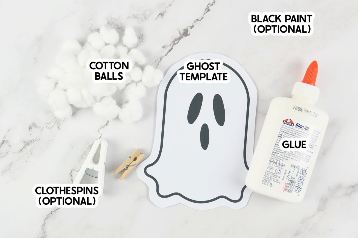 Fluffy Ghost Craft For Kids FREE Ghost Template Play Party Plan Fluffy Ghost Craft For Kids FREE Ghost Template Play Party Plan