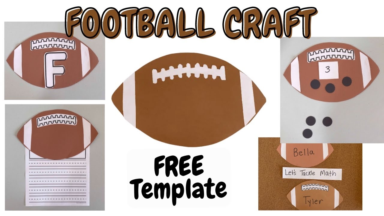 Football Craft Free Template Crafting Jeannie Football Craft Free Template Crafting Jeannie