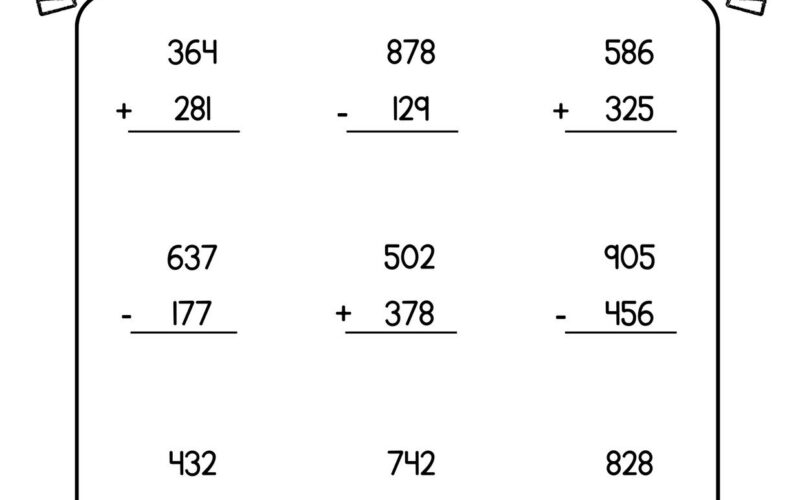 Free 3rd Grade Math Worksheets To Customize Canva