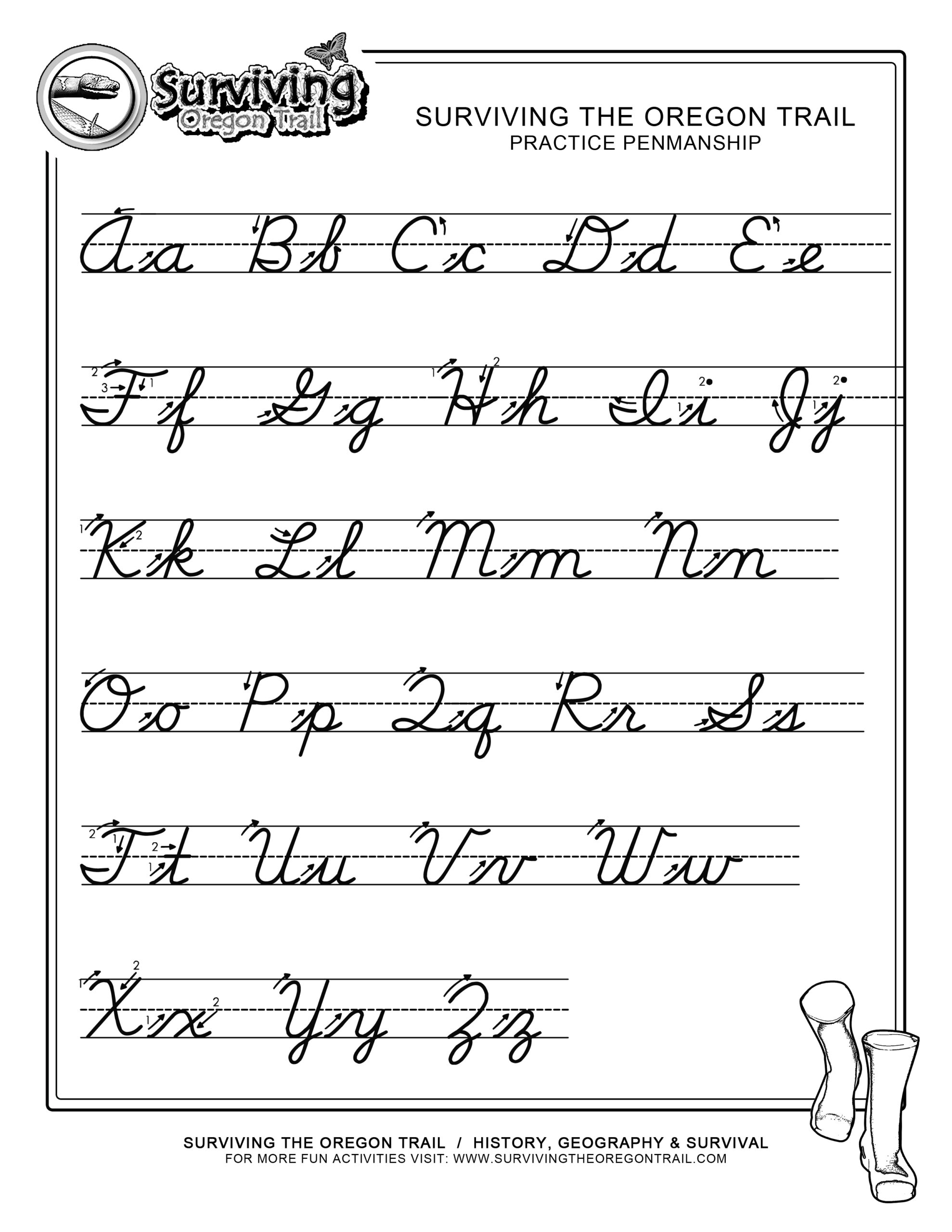 cursive worksheets printable free