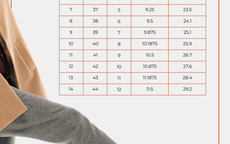 Free Adult Foot Size Chart Template To Edit Online