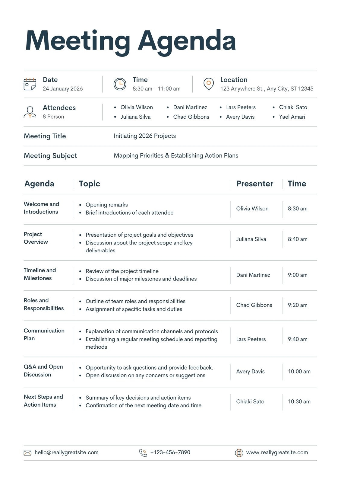 Free And Customizable Agenda Templates Canva