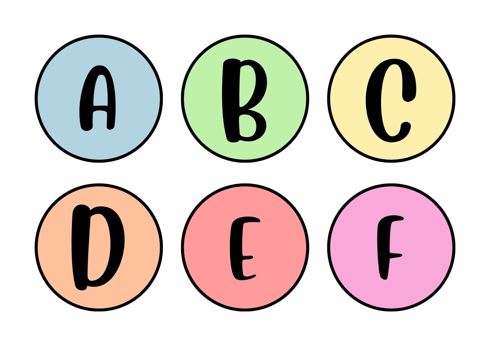 abc template printable